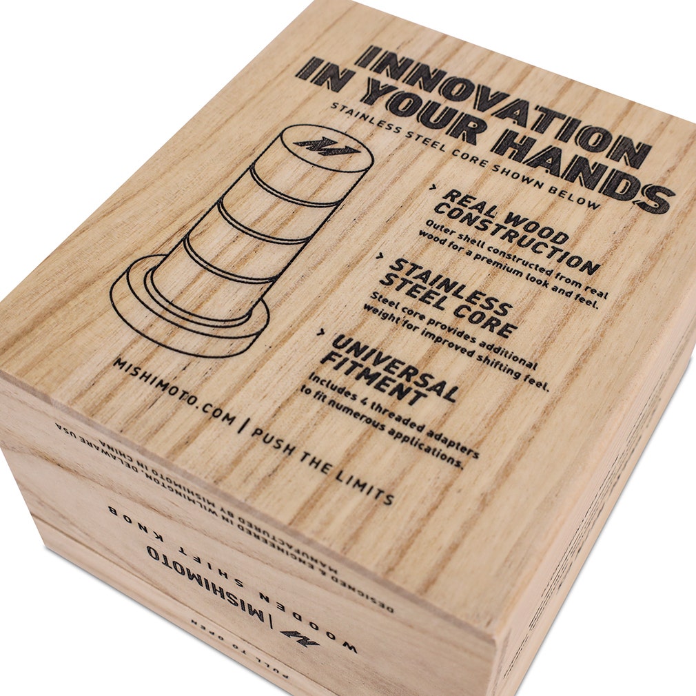 Mishimoto MMSK-WD-R Round Steel Core Wood Shift Knob