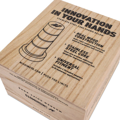 Mishimoto MMSK-WD-R Round Steel Core Wood Shift Knob