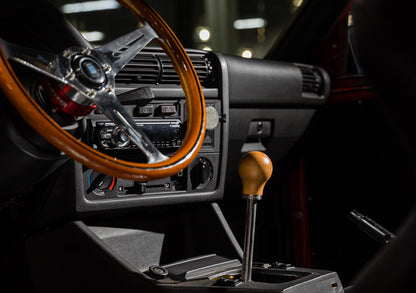 Mishimoto MMSK-WD-R Round Steel Core Wood Shift Knob