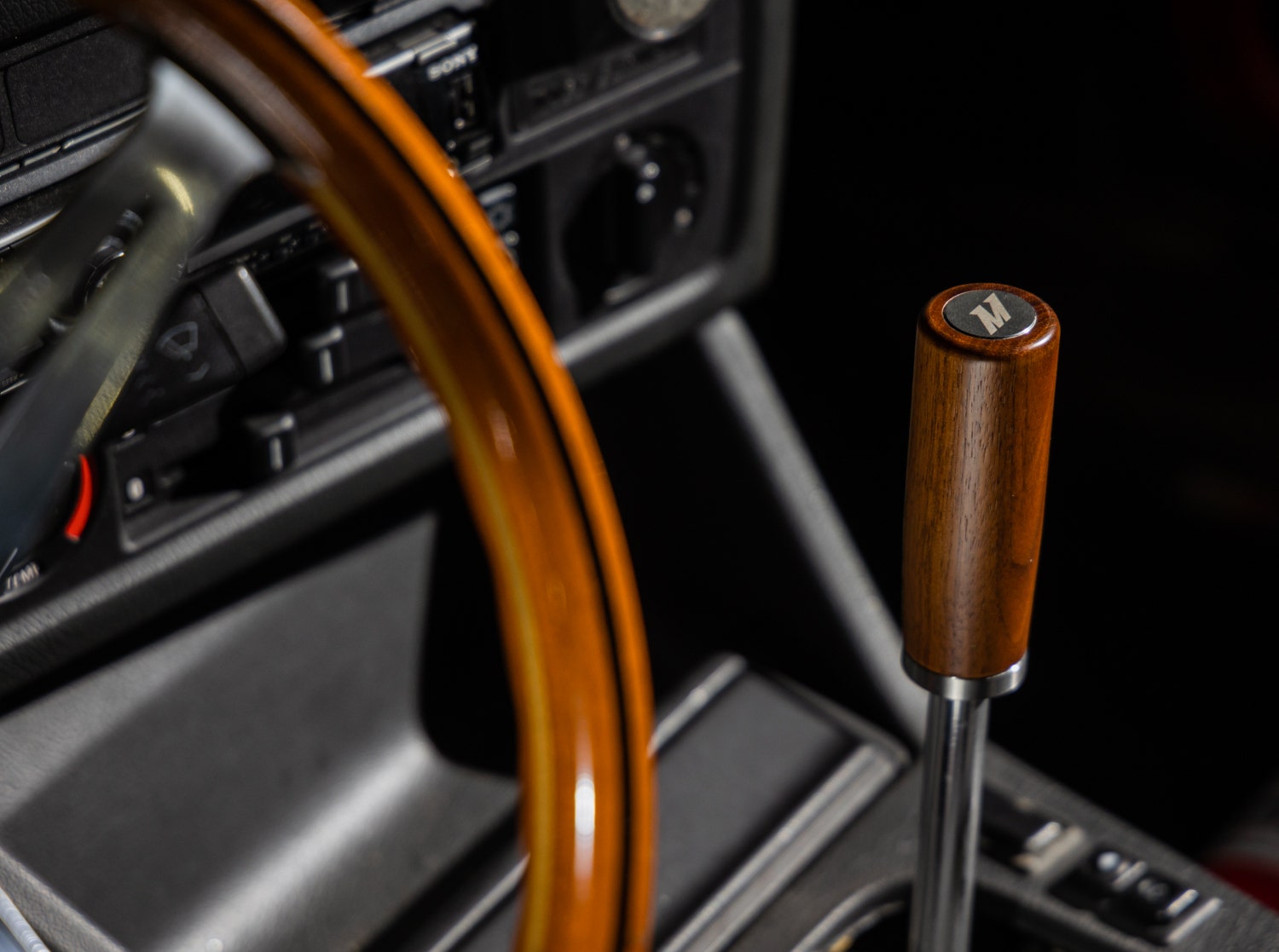 Mishimoto MMSK-WD-T Tall Steel Core Wood Shift Knob