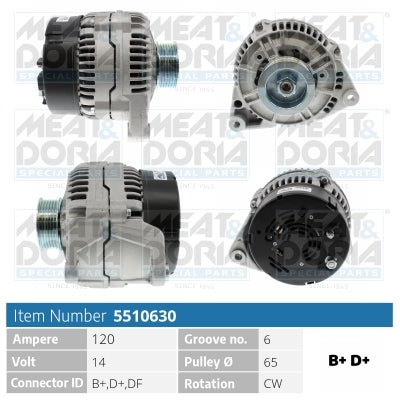 MEAT & DORIA MD5510630 Alternator