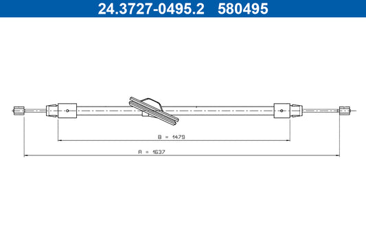 BOSCH 1987482100 Parking Brake Cable Pull