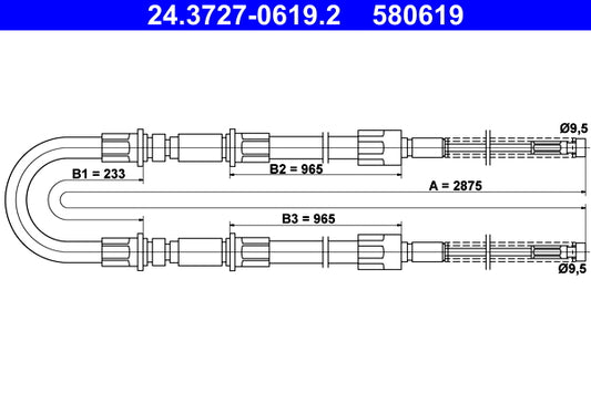 BOSCH 1987482768 Parking Brake Cable Pull