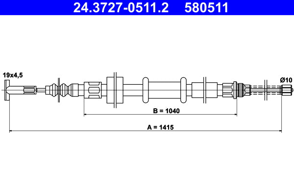 BOSCH 1987482389 Parking Brake Cable Pull