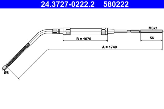 BOSCH 1987477652 Parking Brake Cable Pull