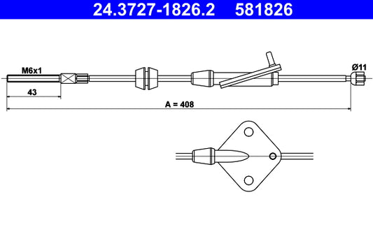 BOSCH 1987482238 Parking Brake Cable Pull