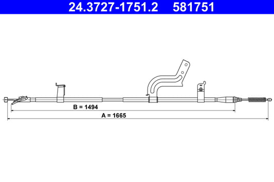 BOSCH 1987482342 Parking Brake Cable Pull