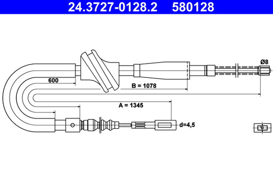 BOSCH 1987482013 Parking Brake Cable Pull