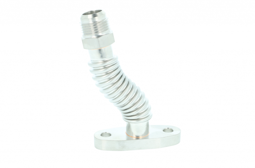 Turbozentrum 463024 Oil return flange T3 / T4 pipe flexible - short version