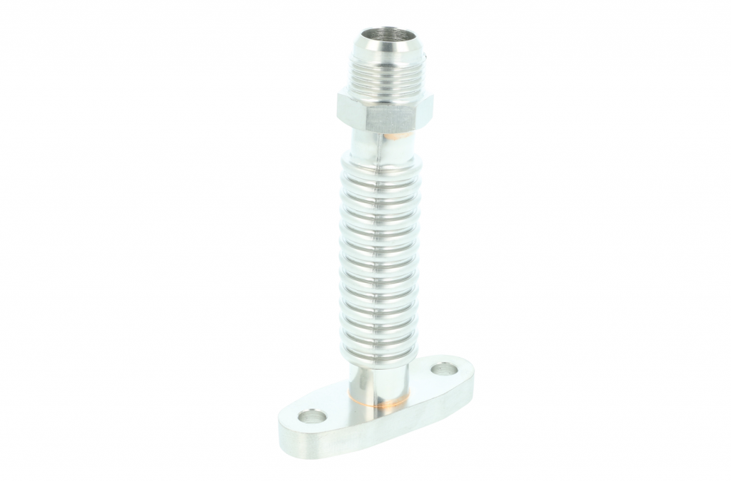 Turbozentrum 463024 Oil return flange T3 / T4 pipe flexible - short version