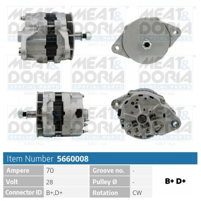 MEAT & DORIA MD5660008 Alternator