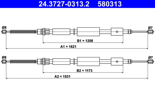 BOSCH 1987477956 Parking Brake Cable Pull