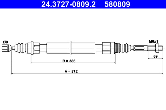 BOSCH 1987482335 Parking Brake Cable Pull