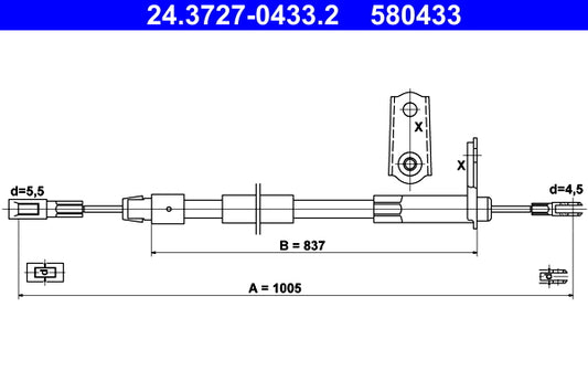 BOSCH 1987482384 Parking Brake Cable Pull