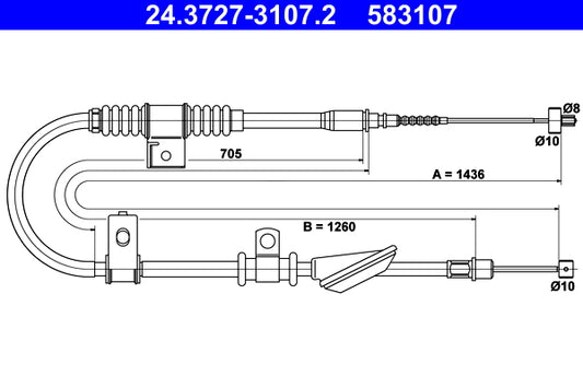 BOSCH 1987477750 Parking Brake Cable Pull