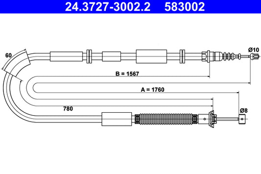 BOSCH 1987482457 Parking Brake Cable Pull