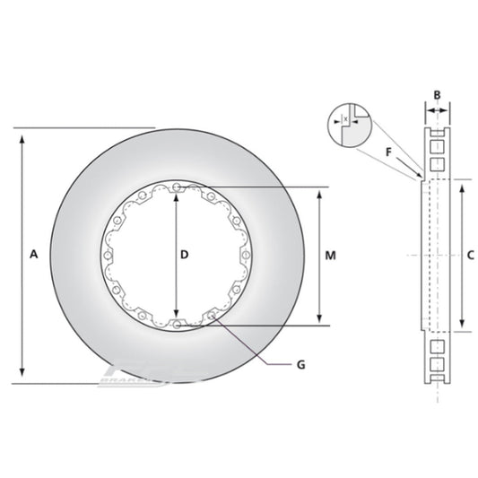 PFC 381.30.0053.46 REPLACEMENT BRAKE DISC ROTOR FOR 381.062.68