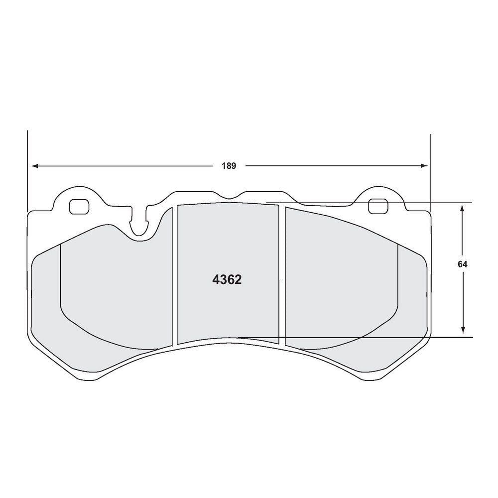 PFC 4362.08.19.44 FRONT BRAKE PADS RACE CMPD 08 19 MM FOR NISSAN GT-R (R35) 2009-