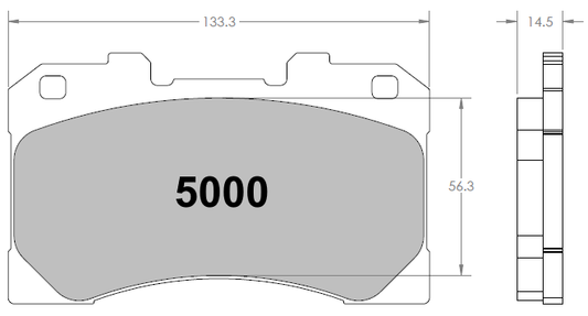 PFC 5000.331.15.44 BRAKE PADS SET (FRONT) RACE 331 CMPD 15 MM FOR TOYOTA GR YARIS (GXPA16) / GR COROLLA (E210)