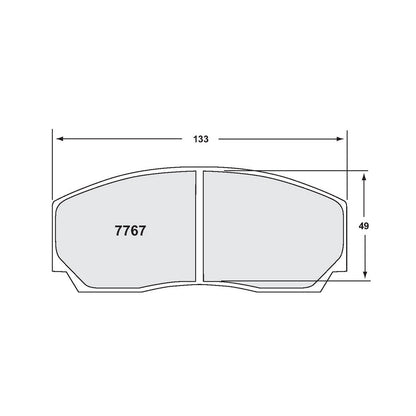 PFC 7767.08.17.44 REAR BRAKE PADS 08 CMPD 17 MM FOR BMW M3 GT4 / Z4 GT3 / AP RACING CALIPER CP9449