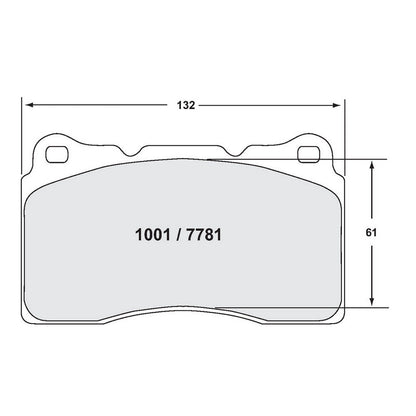 PFC 7781.331.15.44 FRONT BRAKE PADS 331 CMPD 15 MM FOR SUBARU STI / MITSUBISHI EVO