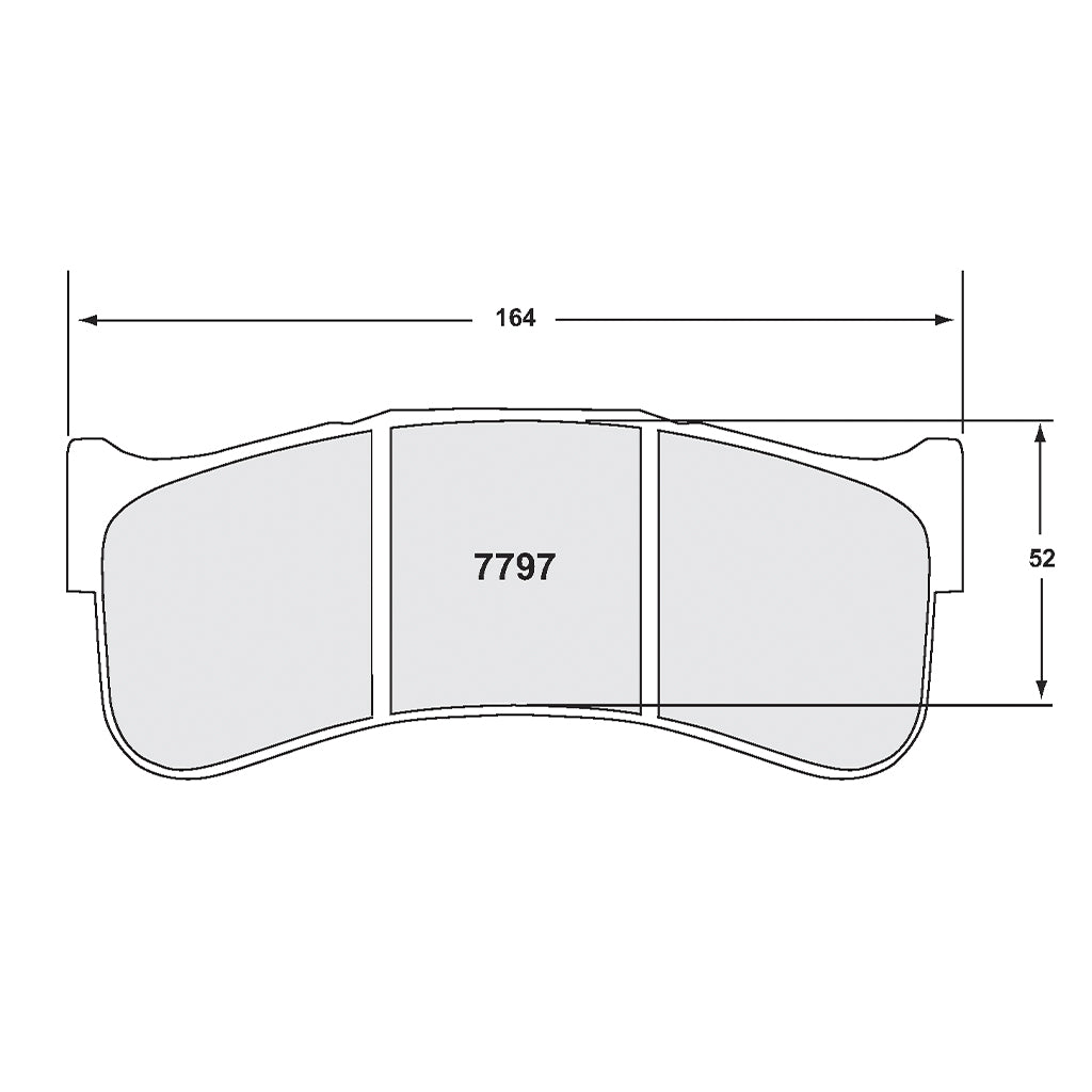 PFC 7797.40.25.44 BRAKE PADS 40 CMPD 25 MM FOR PORSCHE 911 GT2 (992) / AUDI R8 LMS