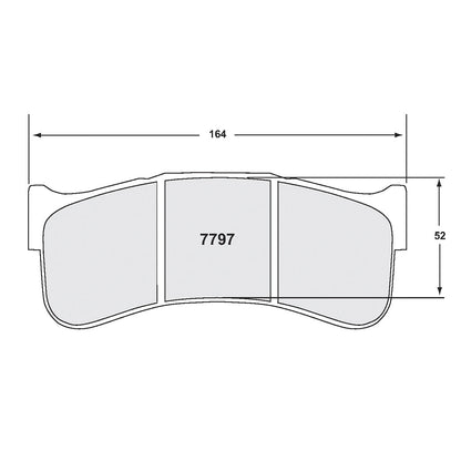 PFC 7797.40.25.44 BRAKE PADS 40 CMPD 25 MM FOR PORSCHE 911 GT2 (992) / AUDI R8 LMS