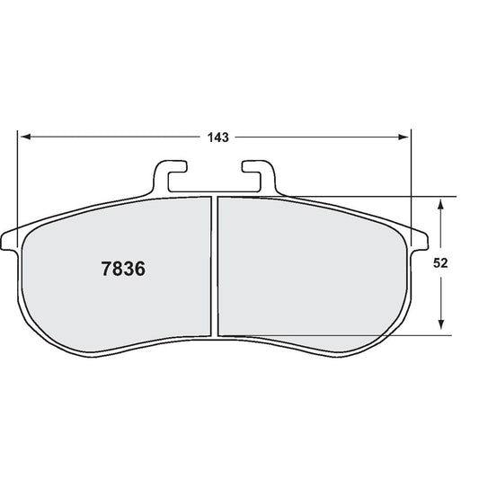 PFC 7836.01.31.44 BRAKE PADS RACE 01 CMPD FOR PORSCHE 911 GT2 / GT3RS (996)