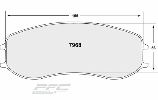 PFC 7968.39.28.44 BRAKE PADS SET (FRONT) RACE 39 CMPD 28 MM FOR PORSCHE CAYMAN GT4 CLUBSPORT