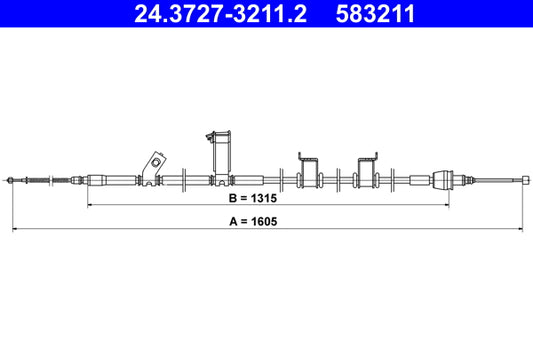 BOSCH 1987477709 Parking Brake Cable Pull
