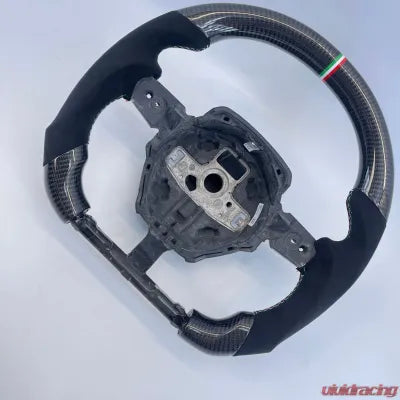 Vivid Racing VR-LAMB-URUS-STRWHL-IT Lamborghini Urus OEM Upgraded Carbon Fiber Alcantara Italy Stripe Steering Wheel
