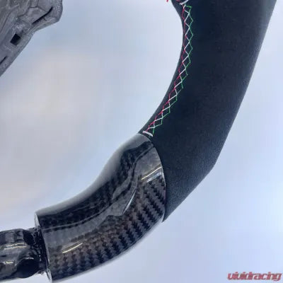 Vivid Racing VR-LAMB-URUS-STRWHL-IT Lamborghini Urus OEM Upgraded Carbon Fiber Alcantara Italy Stripe Steering Wheel