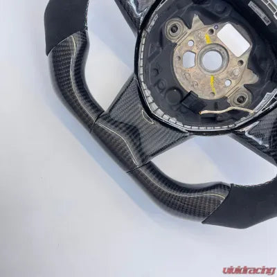 Vivid Racing VR-LAMB-URUS-STRWHL-CF-ALC Lamborghini Urus OEM Upgraded Steering Wheel Carbon Fiber Italy Stripe Stitch Alcantara