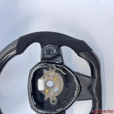 Vivid Racing VR-LAMB-URUS-STRWHL-CF-ALC Lamborghini Urus OEM Upgraded Steering Wheel Carbon Fiber Italy Stripe Stitch Alcantara