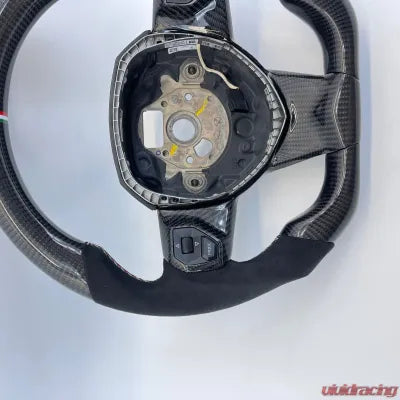 Vivid Racing VR-LAMB-URUS-STRWHL-CF-ALC Lamborghini Urus OEM Upgraded Steering Wheel Carbon Fiber Italy Stripe Stitch Alcantara