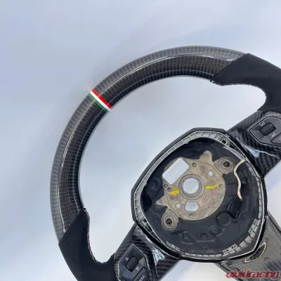 Vivid Racing VR-LAMB-URUS-STRWHL-CF-ALC Lamborghini Urus OEM Upgraded Steering Wheel Carbon Fiber Italy Stripe Stitch Alcantara