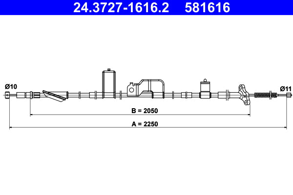 BOSCH 1987477338 Parking Brake Cable Pull