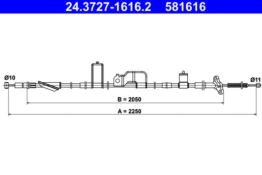 BOSCH 1987477338 Parking Brake Cable Pull