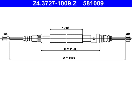 BOSCH 1987477599 Parking Brake Cable Pull