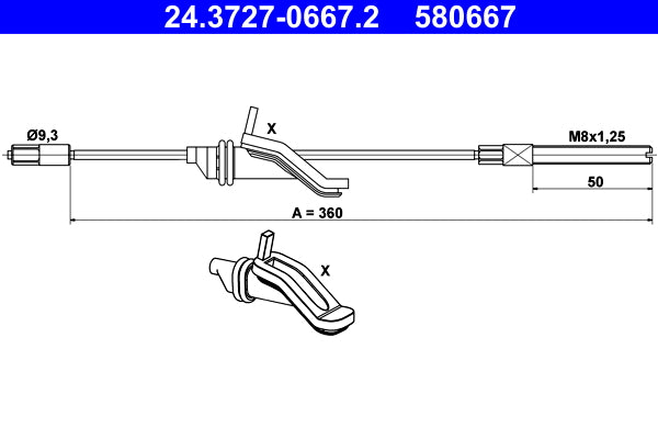 BOSCH 1987482179 Parking Brake Cable Pull