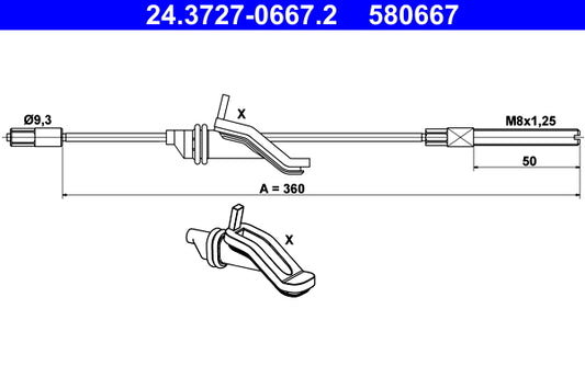 BOSCH 1987482179 Parking Brake Cable Pull