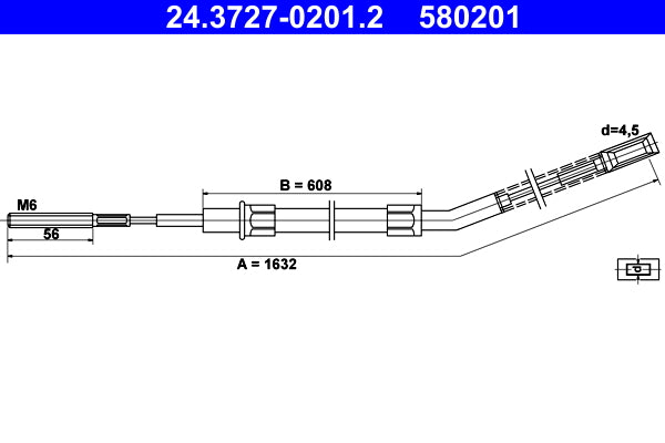 BOSCH 1987482380 Parking Brake Cable Pull