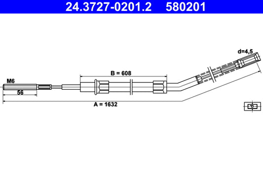 BOSCH 1987482380 Parking Brake Cable Pull
