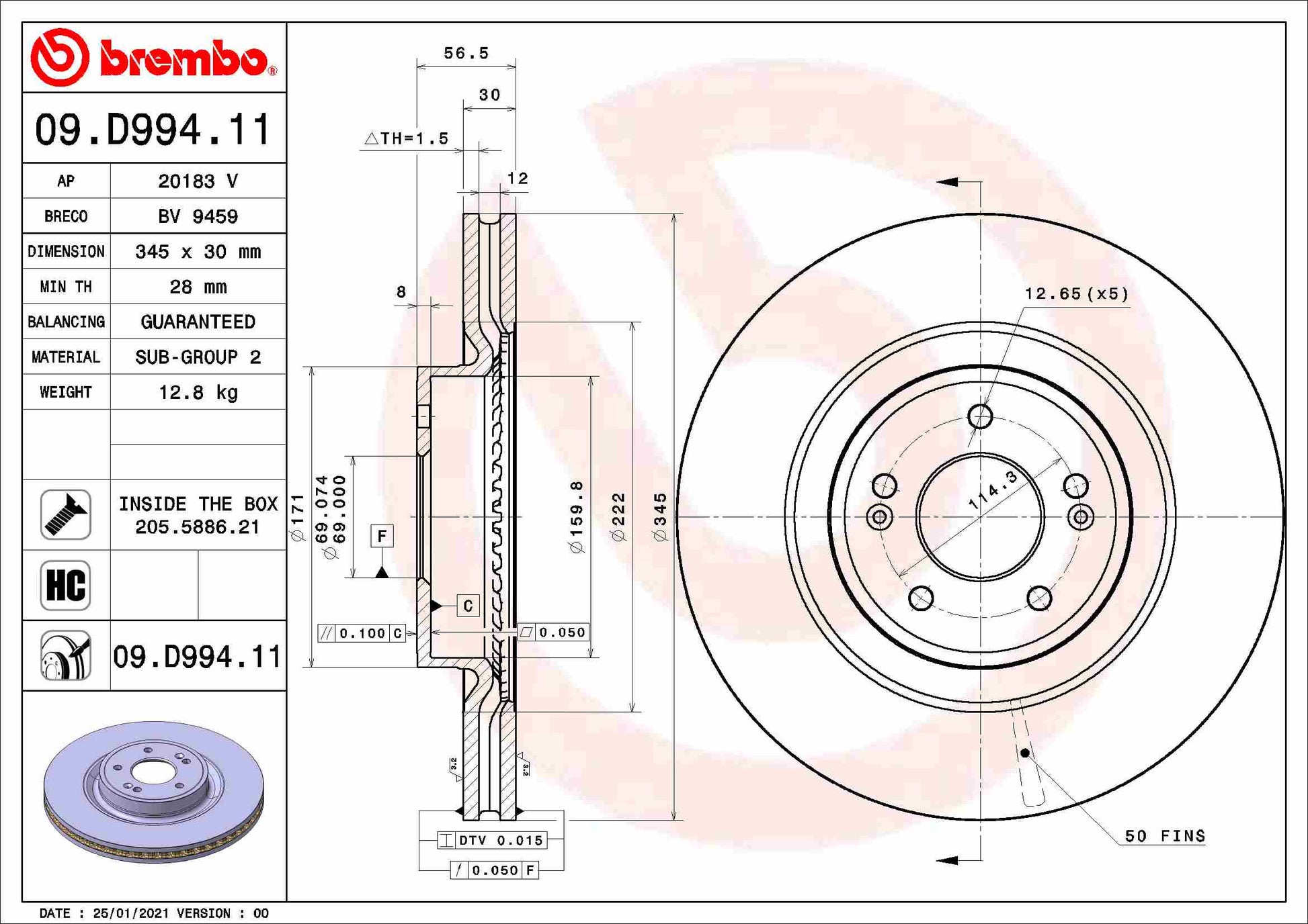 4 RIDE AB18-3045 Disc Brake Caliper Repair Kit