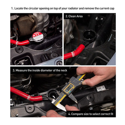 Mishimoto MMRC-13-SMC High-Pressure 1.3 Bar Radiator Cap, Small