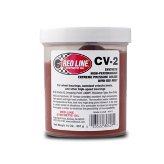 RED LINE OIL 80401 GREASE WITH MOLY CV-2 0.397 KG (14 OZ JAR)