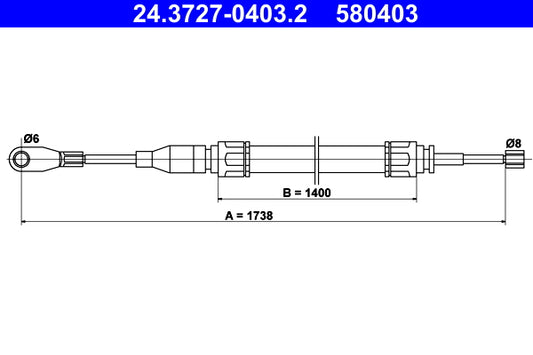 BOSCH 1987477849 Parking Brake Cable Pull