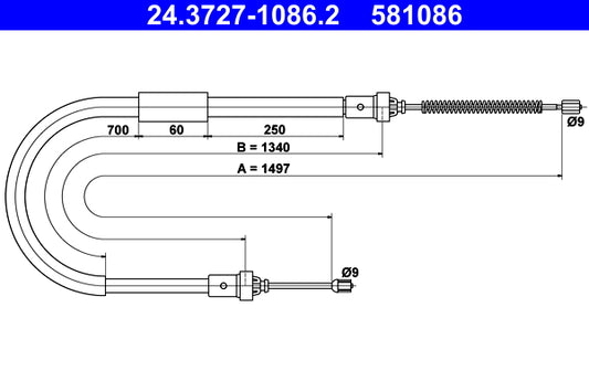 BOSCH 1987477949 Parking Brake Cable Pull