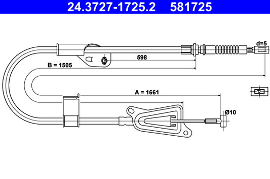 BOSCH 1987477845 Parking Brake Cable Pull