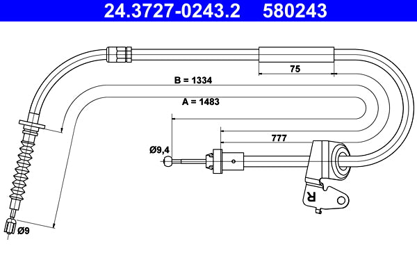 BOSCH 1987477712 Parking Brake Cable Pull